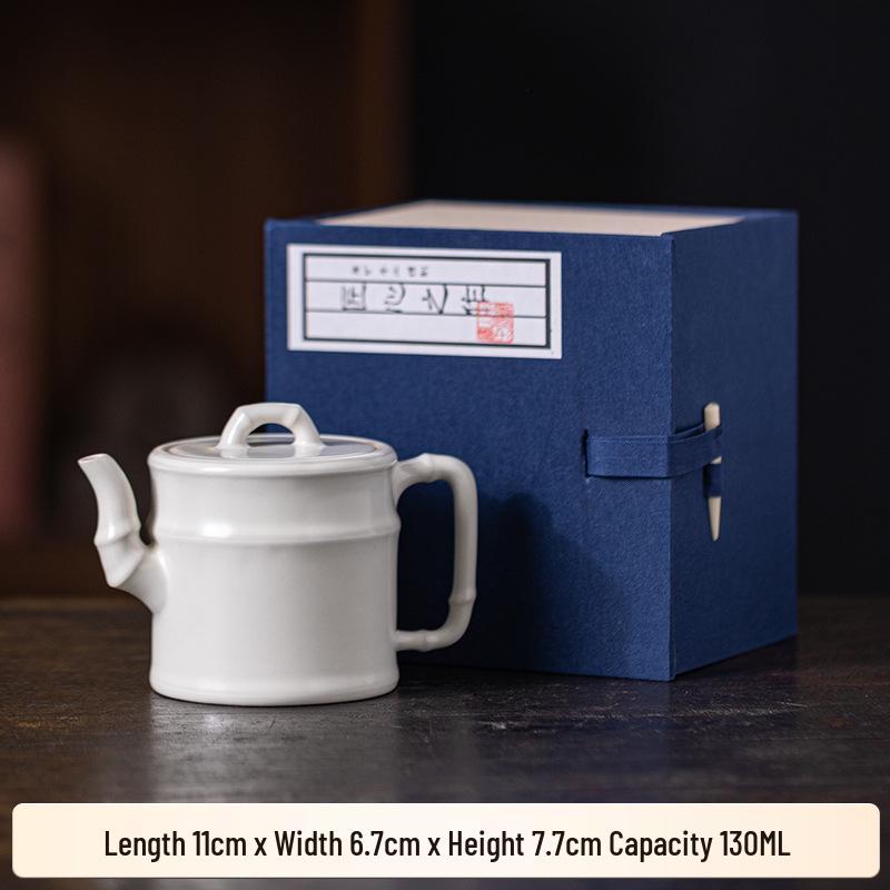 Изумрудно-зеленый квадратный ретро мини-набор керамического чайника для кунг-фу для дома