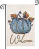 Welcome Pumpkin Fall Decorative Garden Ag Blue Pumpkin And, 12.5x18 Inch XXQ