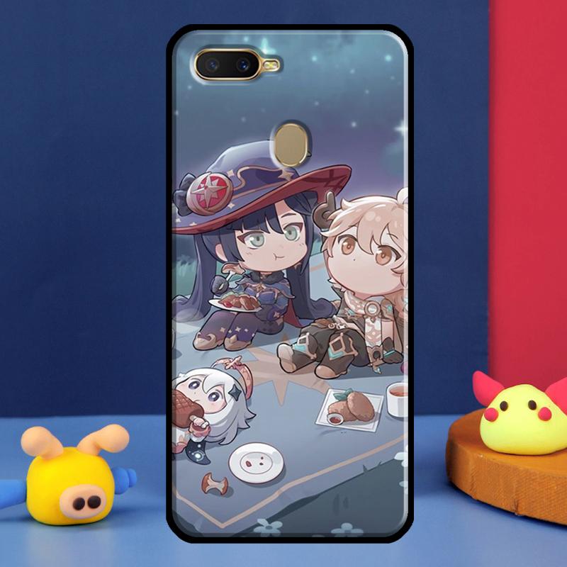 Genshin Impact Chibi Case For Oppo A98 A78 A58 A15 A16 A17 A5 A9 A91 A52 A72 A76 A96 A74 A94 A54 S A57 A77 Cover