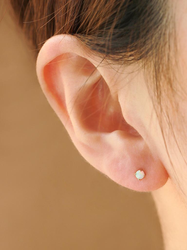 Minimal Piercing 14K Internal Opal Labret Piercing