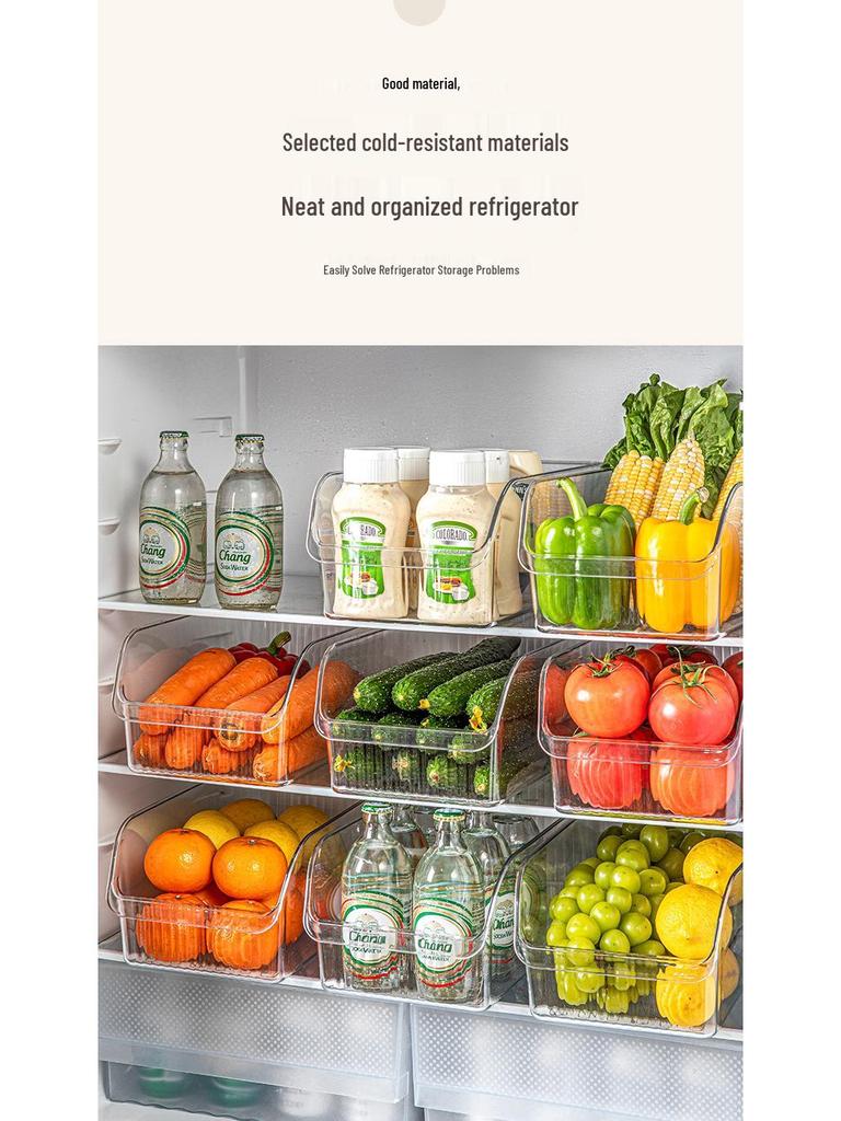 Food-Grade Plastic Kitchen Refrigerator Organizer for Vegetables, Eggs, and More