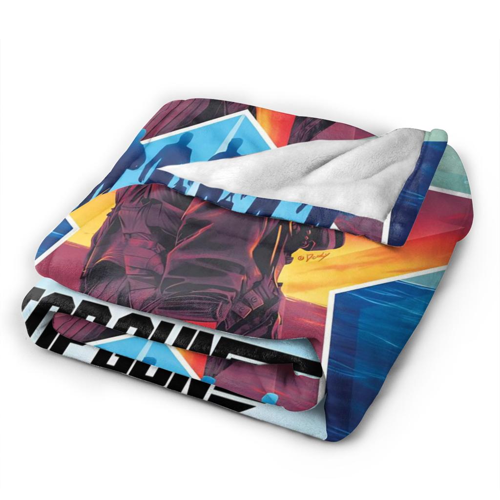 Soft Blanket Picnic Top Gun Sign Tom Cruise Fighter  Throw Blanket  Flannel Bedspread For Home Decor Graphic Sofa Bed Cover
