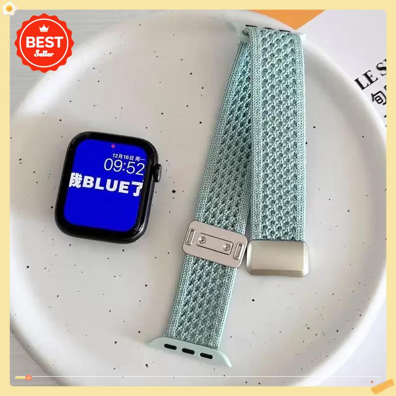 Magnetic Strap For Apple Watch Ultra 3 2 Bands 49mm 44mm 40mm 41mm 45mm 42mm 46mm Nylon Bracelet IWatch 11 10 9 8 7 6 5 4 SE 3
