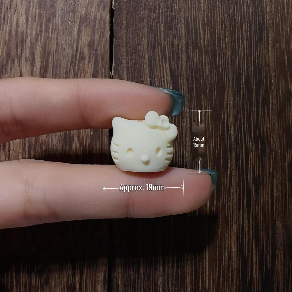 Pingente de Joia DIY Esculpido Branco Marfim: Acessórios Estilo Três Passos