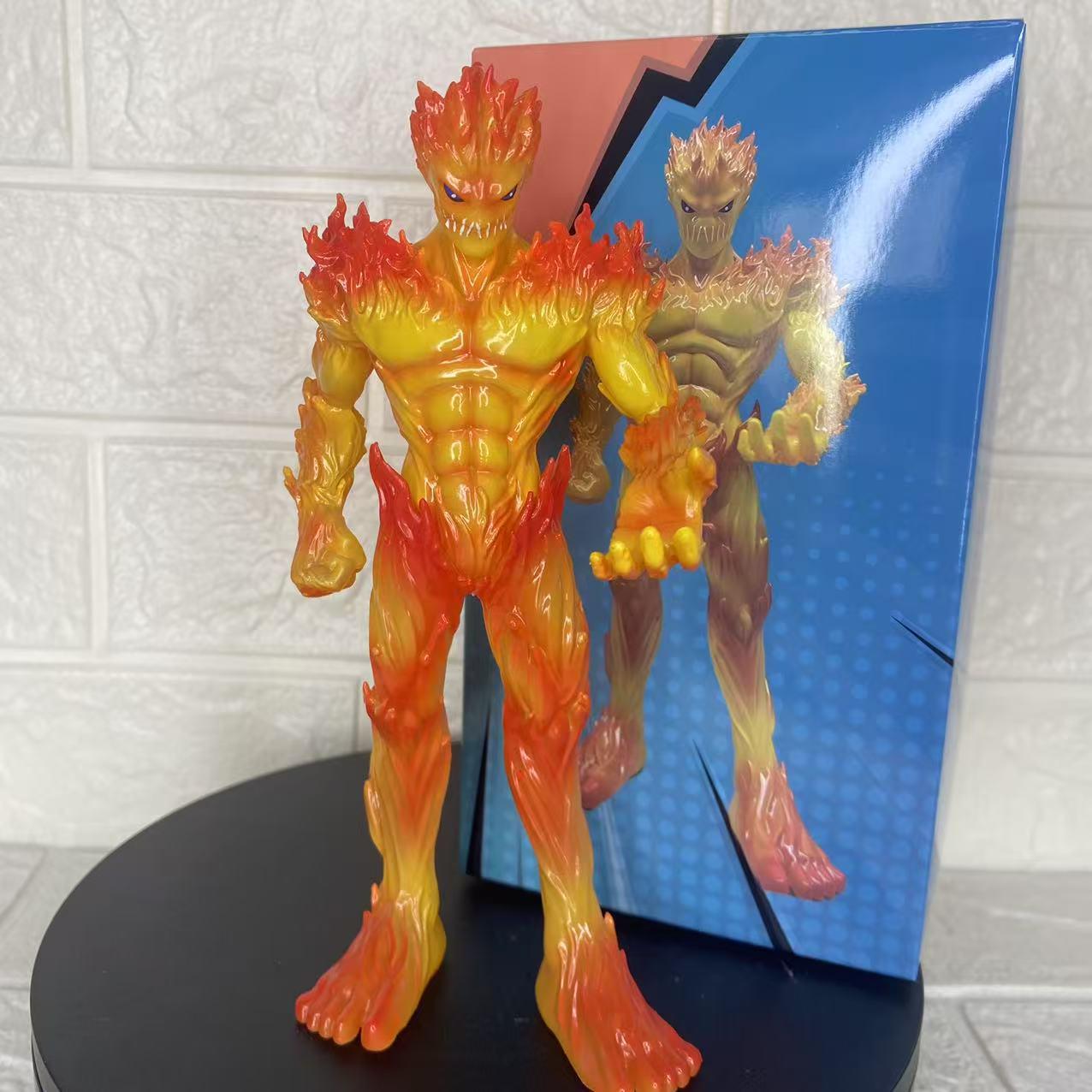 Glossy Flame Beast Figure: Creative Monster Ornament Toy Model