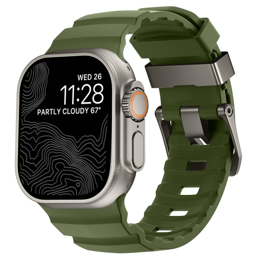 Trail Silicone Strap For Apple Watch Ultra 3 2 49mm Band 11 10 9 8 7 46mm 45mm High-end Bracelet Wristband iWatch 6 5 SE 3 44mm