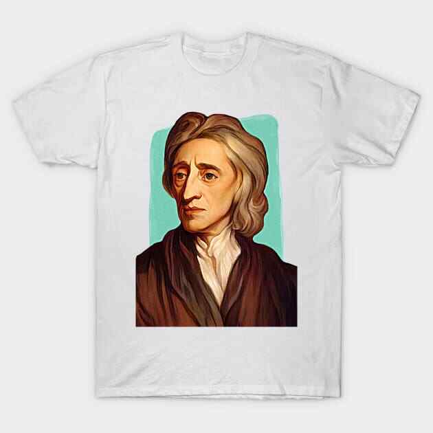 English Philosopher John Locke illustration T-Shirt S-5XL S