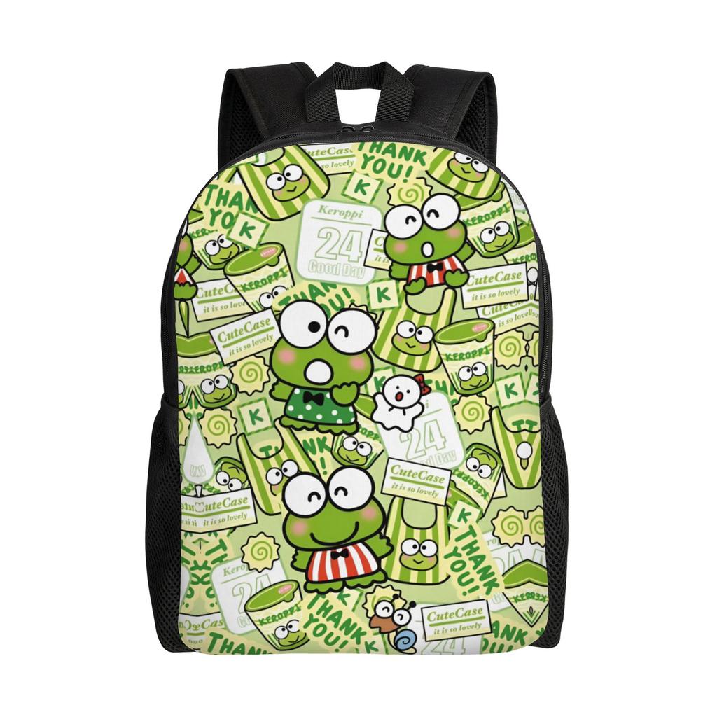 K-KeroKeroKeroppies Backpack for Women Men Waterproof College School Cute Frog Bag Print Bookbags