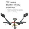 AEB0-Bike Wide Range Backsight Reflector Adjustable Bike Mirror Bicycle Handlebar Rear View Mirror