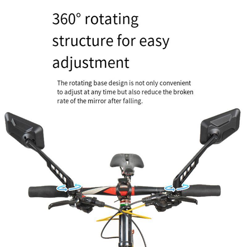 AEB0-Bike Wide Range Backsight Reflector Adjustable Bike Mirror Bicycle Handlebar Rear View Mirror