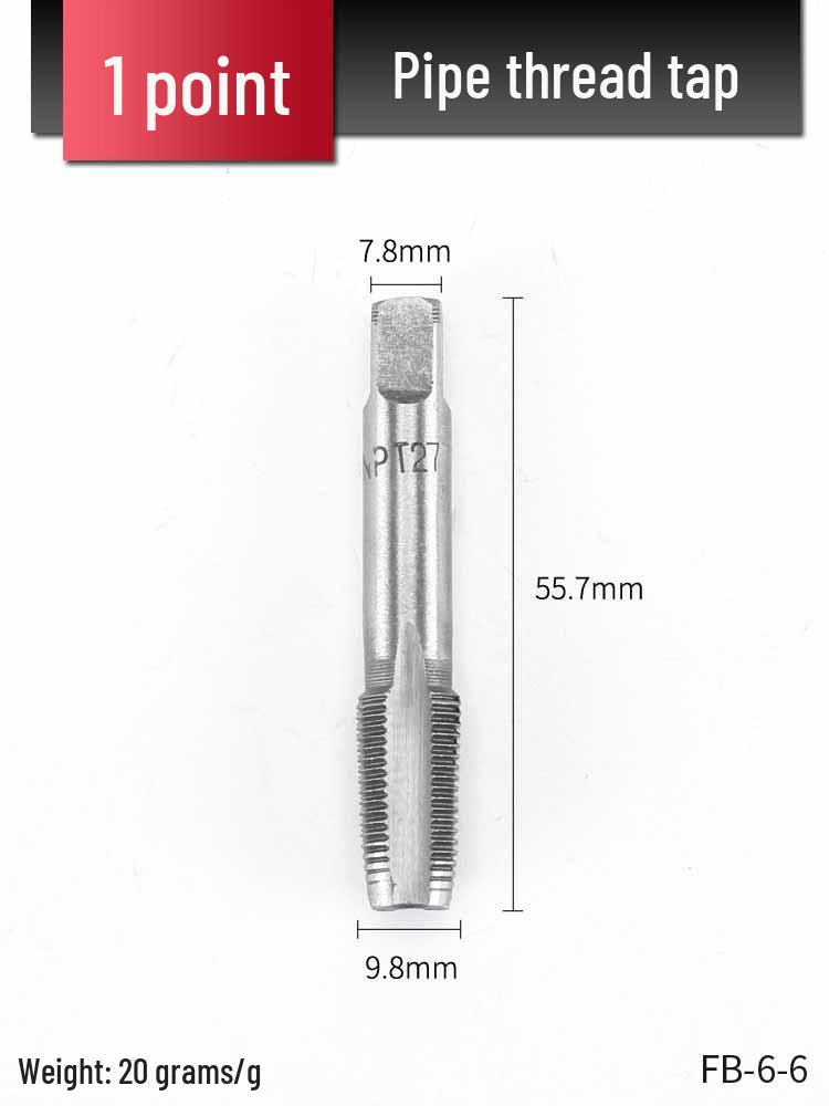 Imperial NPT Pipe Thread Tap and Drill Bit Set (1/8, 1/4, 3/8, 1/2, 3/4, 1 Inch)