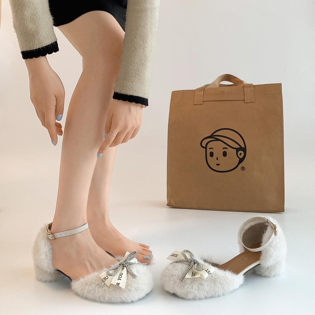 Schwarze französische dicke hochhackige Taschenkopf Mao Mao Schuhe Damen 2025 neu Herbst und Winter vielseitige höhenerhöhende Retro Mary Jane Schuhe