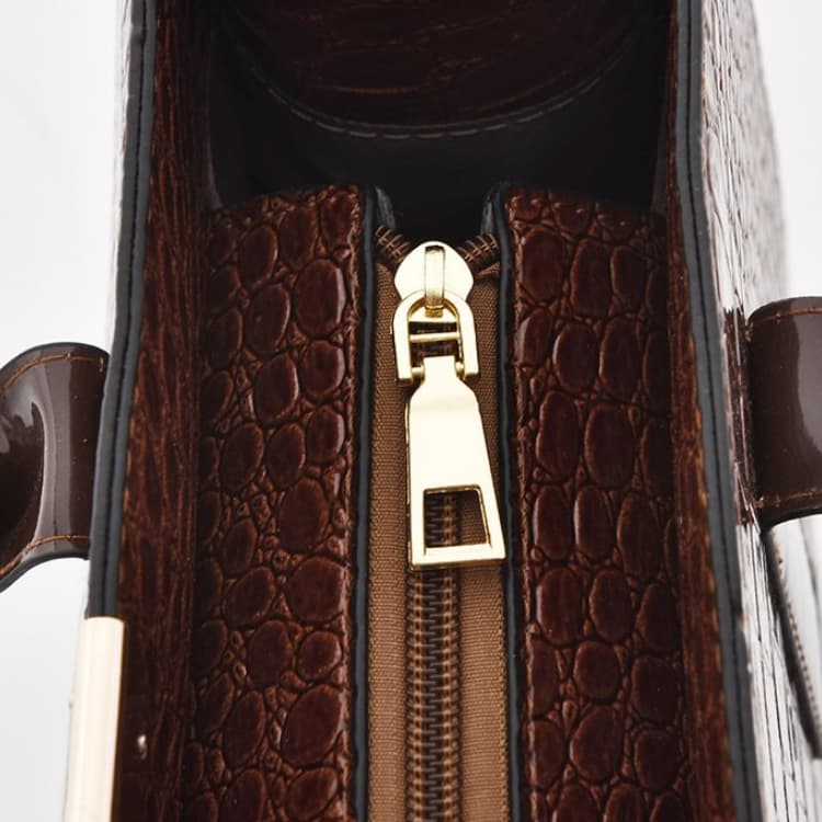 Damen Mode Handtasche mit Alligator-Muster Schultertasche Umhängetasche