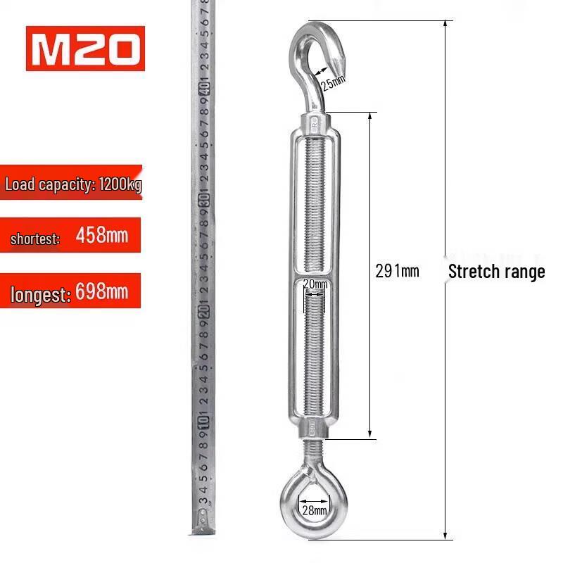 

Jundingying M20 OC Type Stainless Steel Turnbuckle