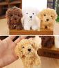 Chaveiro Poodle Toy Fofo Brinquedo de Pelúcia (Bege)