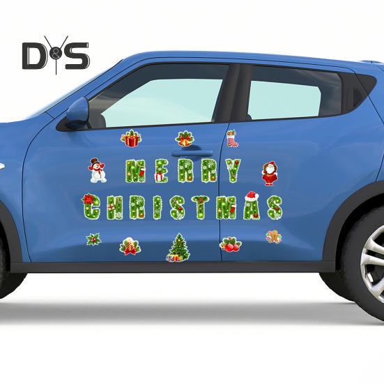 1 Set Christmas Tree Fridge Magnet Waterproof PVC 3D Merry Christmas Refrigerator Magnet Home Kitchen Fridge Locker Car Body Decoration Sticker