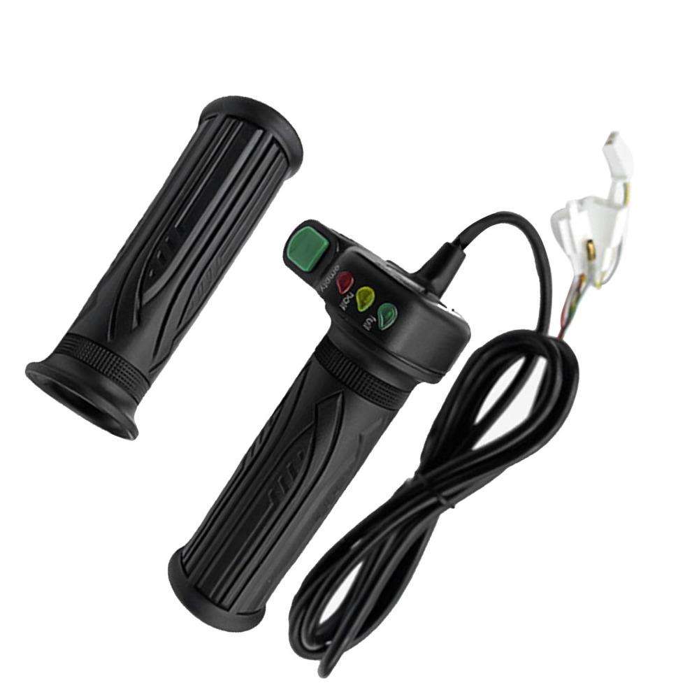 Plastic Twist Throttle Control 3 LED Battery Lights E-Bike Speed Throttle E-Bike Speed Control