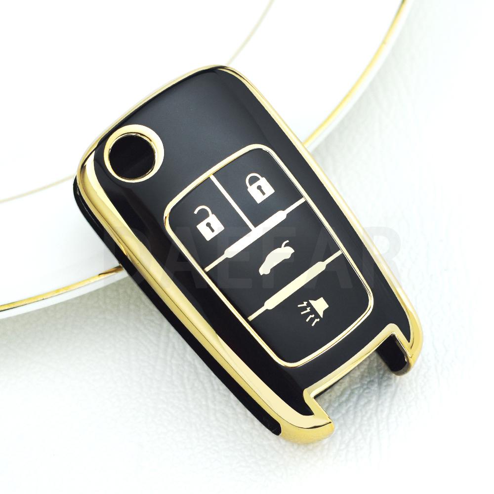 For Chevrolet Car Key Fob For Chevrolet Chevy Cruze Malibu Camaro Aveo Equinox Impala Sonic 2 3 4 5 Buttons Tpu Smart Key Case