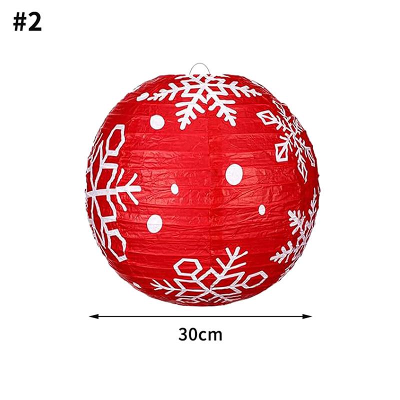 Christmas Lantern Round Paper Lanterns Xmas Decoration Hanging Pendant Christmas Party Supplies Lanterns navidad decoracion 2026