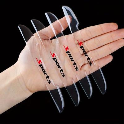 Lot de 4 autocollants universels pour porte de voiture, protection anti-collision transparente, protection des bords latéraux, bande de protection pour rétroviseur