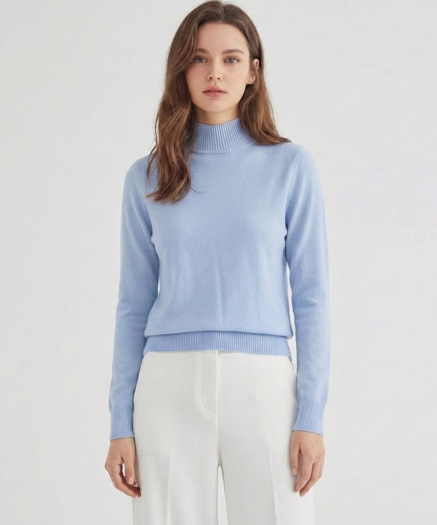 MESENSE Mock Neck Simple Knit_Mb32Knpd05Z