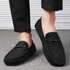 Casual Style Men's Business Shoes Trendy Outdoor Lazy Loafers Leather Men's Walking Shoes 2025 Summer New Driving Flat