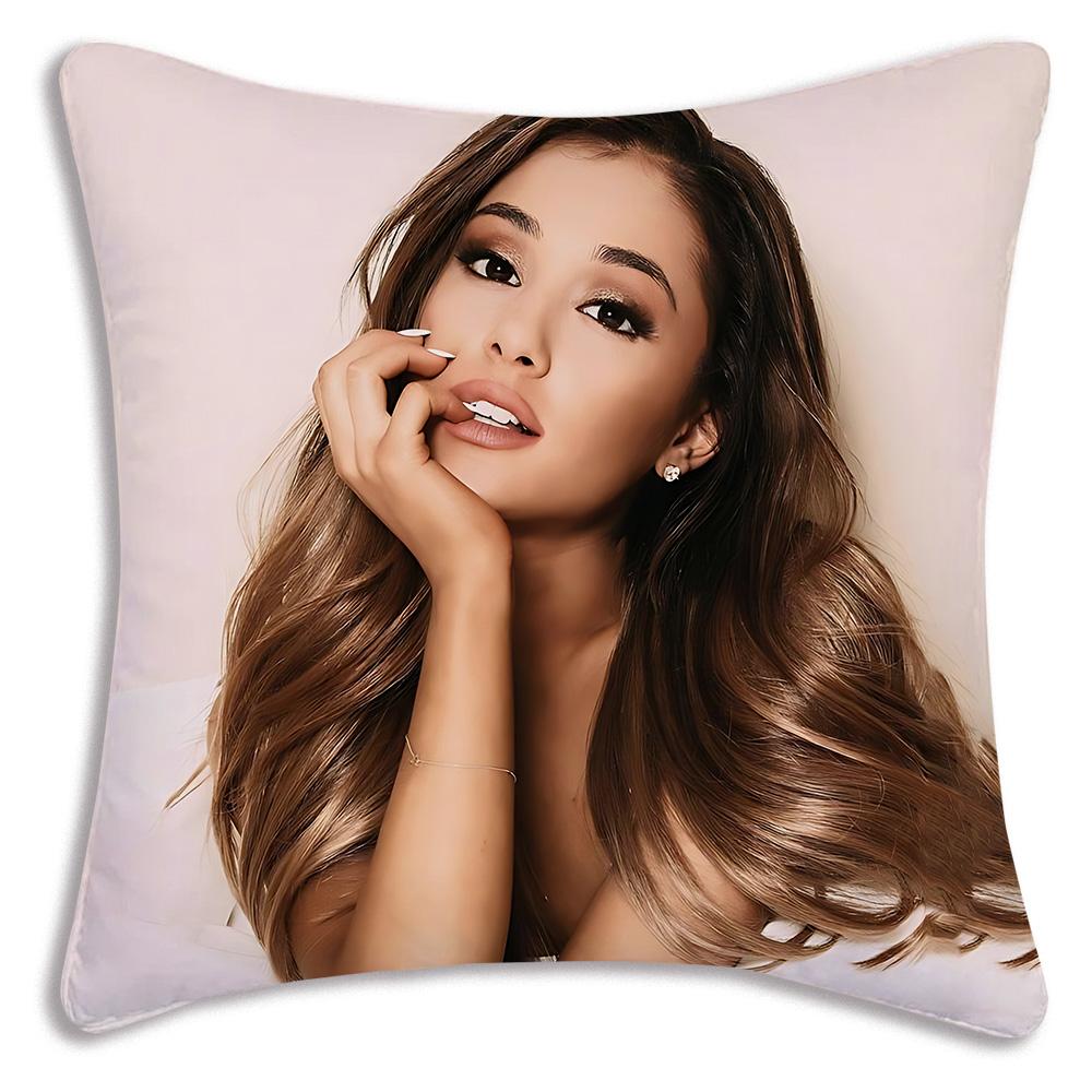 Singer For Arianas G-Grande Pillow Covers Cartoon Sofa Decorative Home Double-sided Printing Short Plush Cute Cushion Cover