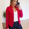Blazer autunno inverno adatto a ufficio abito a maniche lunghe giacca cardigan tinta unita cappotto da donna