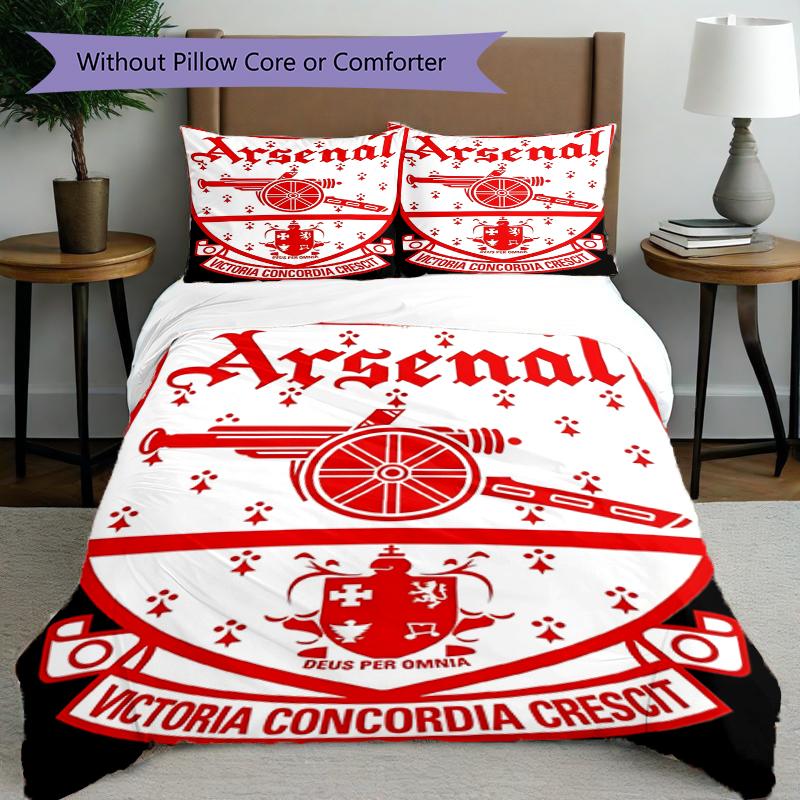 3pcs Duvet Cover Set (1*Duvet Cover + 2*Pillowcase, Without Core),football team.C Print Bedding Set, Bedroom Decor, All‑Season, Birthday Gift