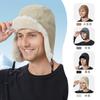 Winter Warm Fleece-Lined Leather Aviator Hat With Chain Detail Windproof Ski Cap Adjustable Men Women