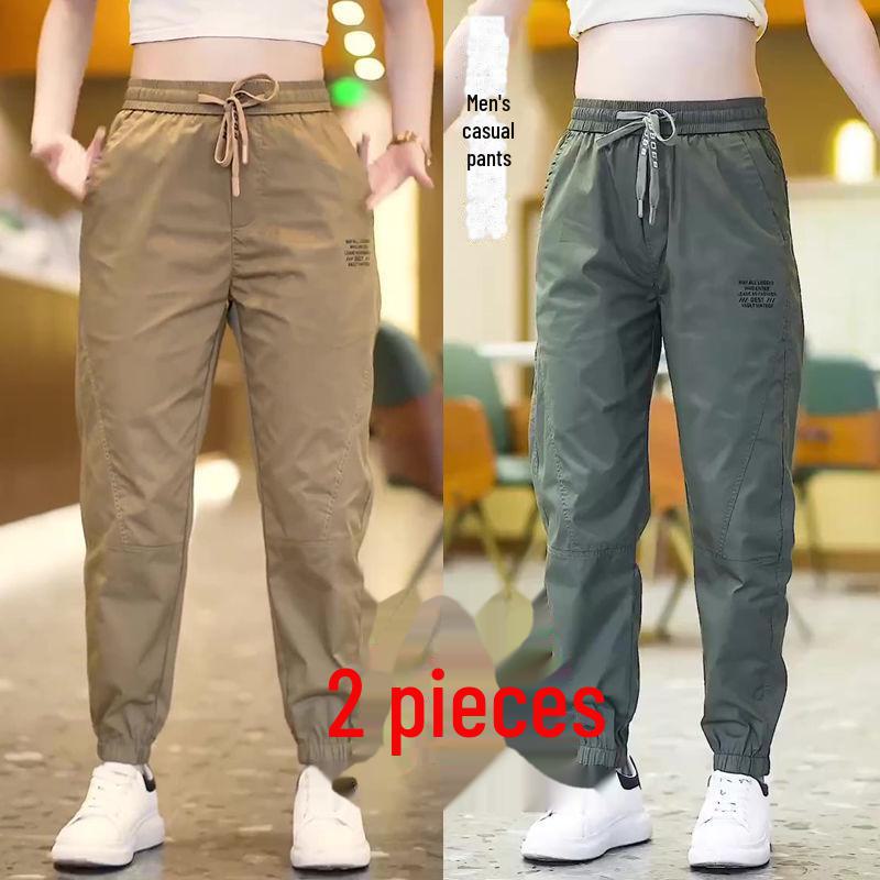 

Чоловічі літні швидковисихаючі повсякденні штани з манжетами Ice Silk 5XL