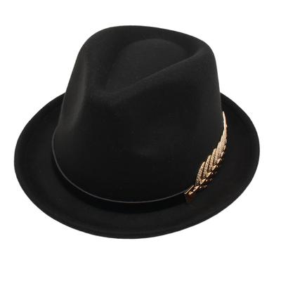 Autumn And Winter Fashion Gentleman'S Hat European And American Woolen Jazz Hat British Style Men'S And Women'S Elegant Retro Top Hat