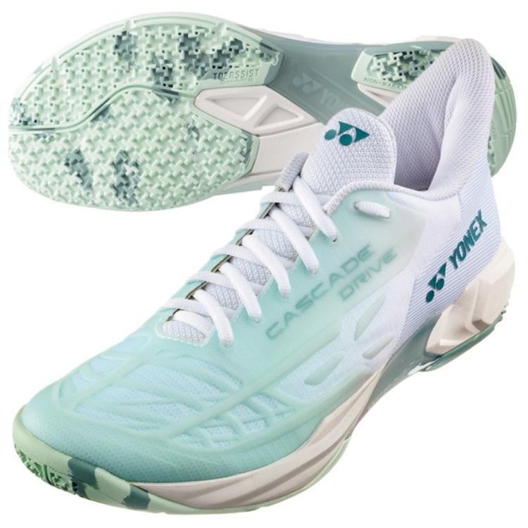 YONEX Power Cushion Cascade Drive Sports Comfortable Non-Slip Wear-Resistant Low-Top Badminton Shoes Unisex Sneaker White Green SHBCD2-136