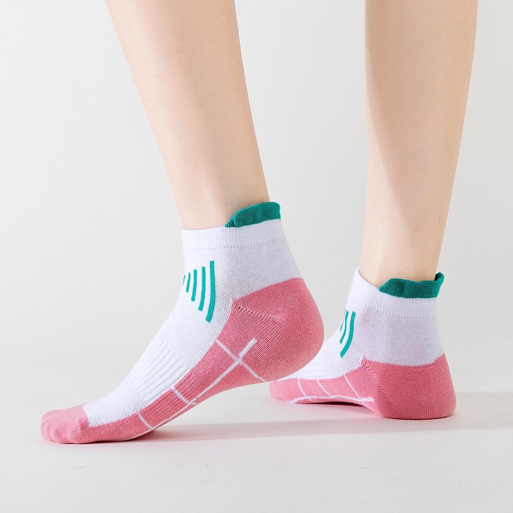 Women's Low-Cut Cotton Sports Socks for Running, Basketball, and Outdoor Fitness