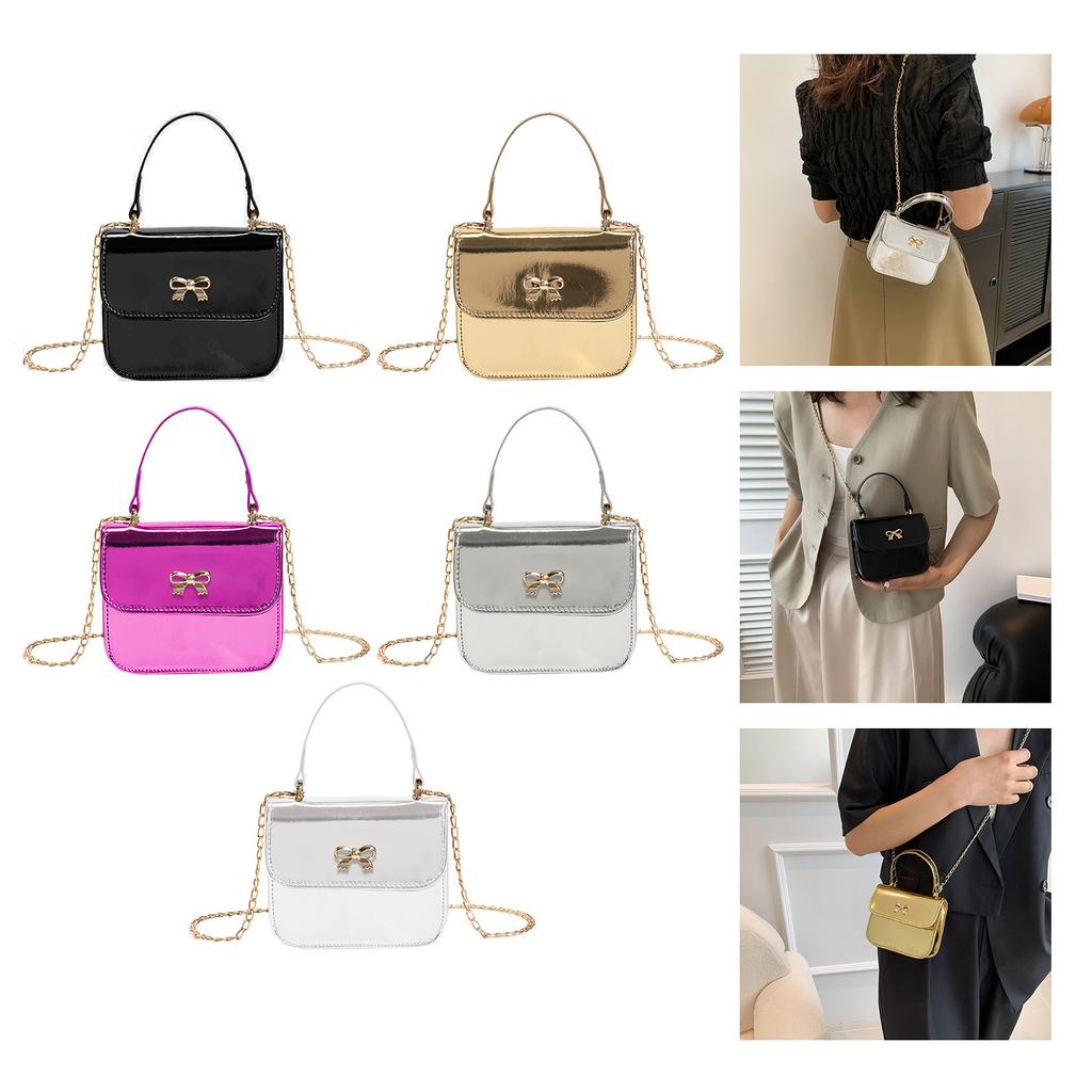 Multifunctional Shoulder Bag Chain Handbag PU Crossbody Bags Fashionable Evening Party Clutch for Women Girls