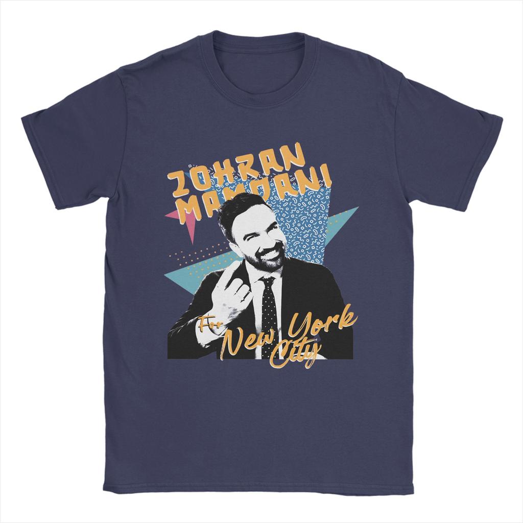 Zohran Mamdani T-Shirts Men Humor Pure Cotton Tee Shirt Crewneck Short Sleeve T Shirts Original Clothing
