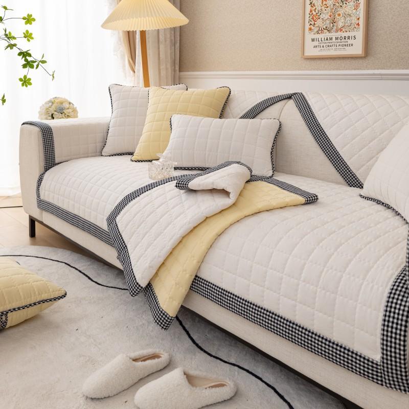 Универсальная тканевая квадратная черно-белая клетчатая диванная подушка на все времена — фото 12