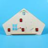 1 Set DIY Holzhaus mit LED-Lichtschalter Reihen-Parallelschaltung