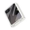 For Samsung Galaxy Z Flip7 5G Case Hard PC Phone Cover with Tempered Glass Rear Screen Protector