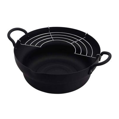 Takumi JAPAN 24cm Tempura IH Made In Features a Magma Plate Iron Surface with a Textured Finish for Excellent Heat Pot, Iron, Compatible, Japan.