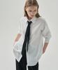 Deuloupisumeon Wrinkle-Free Side Button Wrap Shirt [White]