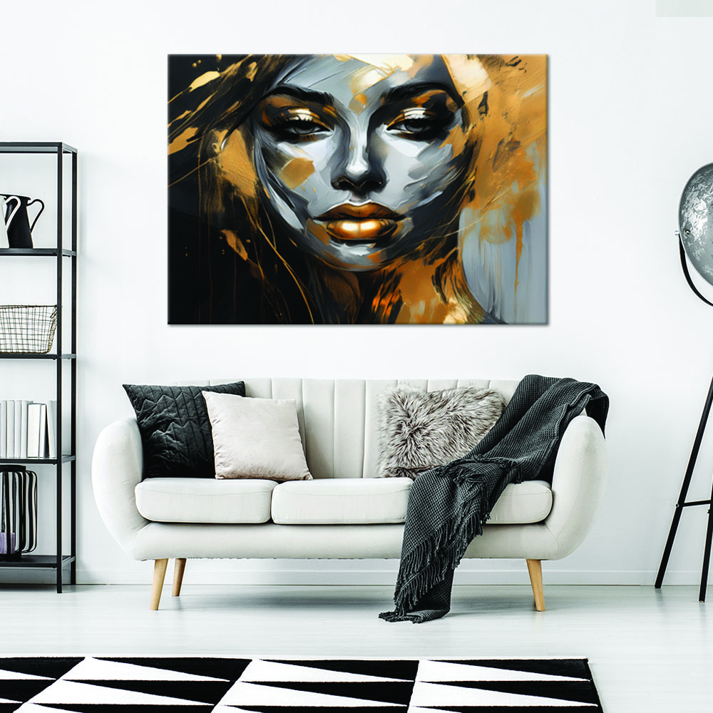 Canvas Print, Female Glamour Face