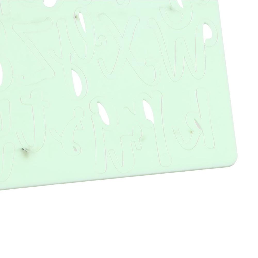 Rectangle Letter Cookie Stamp with Brush Fondant Cake Decorating Tools  Dessert