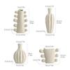 Unglasierte Keramik Nordische Vase Blume Dekorativ Weiß Modern Minimalistisch Boho Hochzeitstisch Party Wohnzimmer Büro Blumenvase