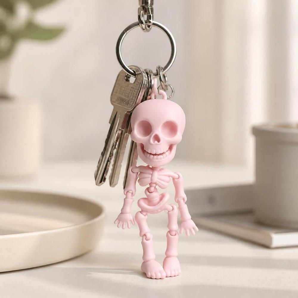 Függő Díszek Ízületes Csontváz Medál 3D Nyomtatott Halloween Kulcstartók Karácsonyi Ajándék