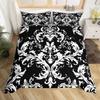 Spider Web Bedding Duvet Cover Set Kids Halloween Theme Spider Print Bedding Set Boys Girls Black White Decor Comforter Cover Microfiber Tri