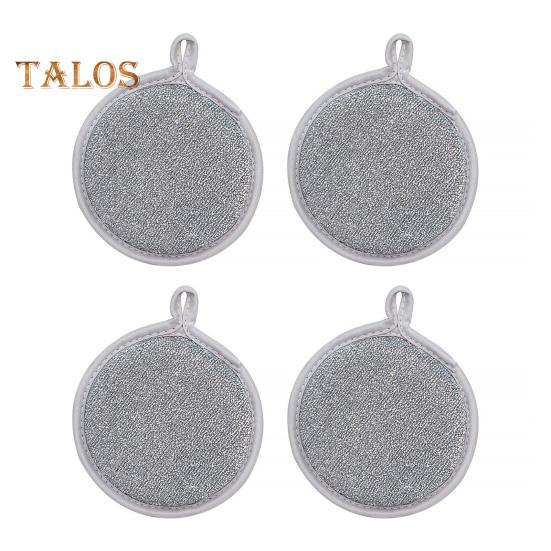 

4/8 шт. Набор проволочных тряпок для мытья посуды, двухслойные проволочные полотенца для влажной и сухой уборки, моющие салфетки, не царапающие проволочные полотенца для кухонных моек 4pcs