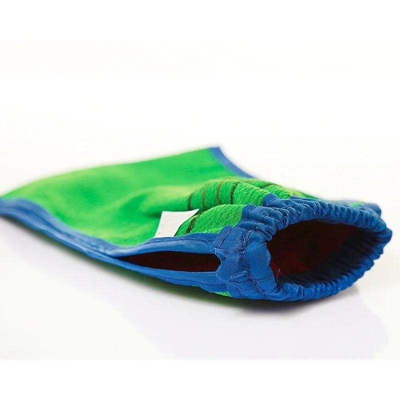 1pc Shower Spa Exfoliator Two-sided Bath Glove Body Cleaning Scrub Mitt Rub Dead Skin Removal Color Random