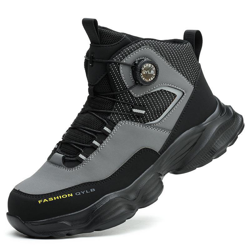 

Защитная обувь со стальным носком : Легкие, удобные, прочные, с быстросъемными вращающимися кнопками для защиты от ударов и проколов. size 40 серый