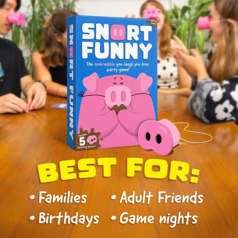 The Oinkcredible You Laugh You Lose Party Game With Card Material For Home And Bar Fun